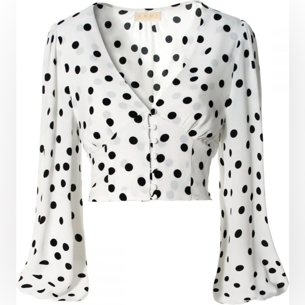 AGGI By HALEWSKI Alicia Bit Of White Blouse Size 2